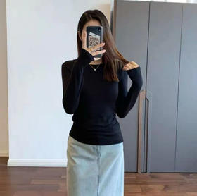 优选丨单拍一件不发！69元两件【喵小仟 多色羊毛美雅碧蛋白精华打底衫】圆领/半高领 秋季长袖打底衫 小众修身