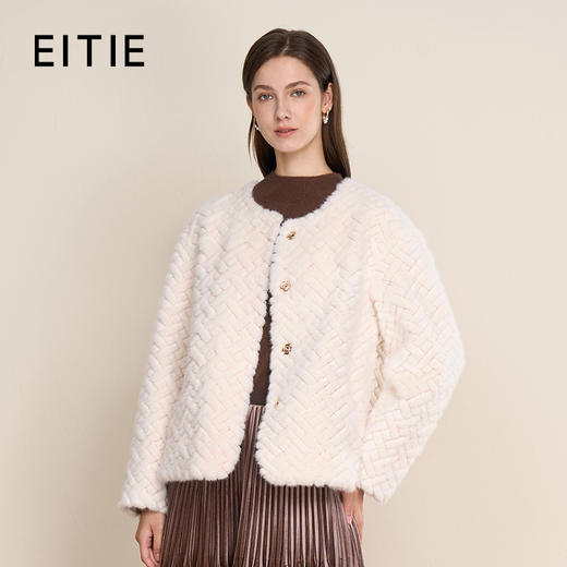 EITIE爱特爱白色短款时尚2025冬季新款保暖外套D2503929 商品图0