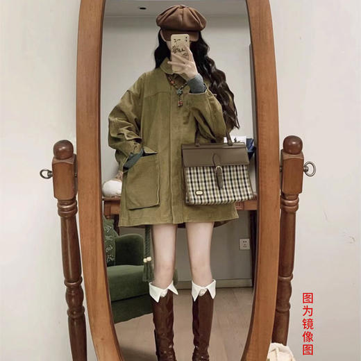 裁缝学苑AH87工装风衣中长款外套纸样女装新款百搭翻领上衣样板 商品图4