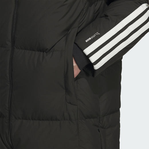 Adidas阿迪达斯LONG DOWN JACKET 男子三条纹羽绒服 拒水防风保暖长款连帽600蓬鸭绒KC2498 商品图9