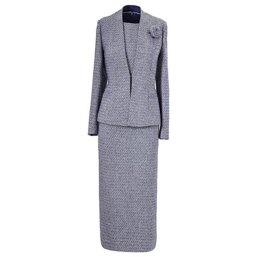 YBY 533H86毛呢小香风连衣裙高级感羊毛背心裙两件套 商品图4