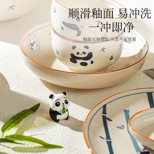 釉下彩陶瓷餐具（青花熊猫） 商品图3