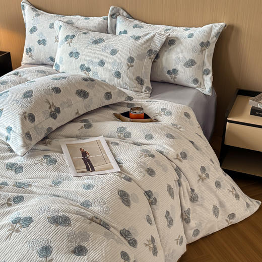 多喜爱 美眠康 牛奶绒绒套件 冰岛玫瑰池 商品图4