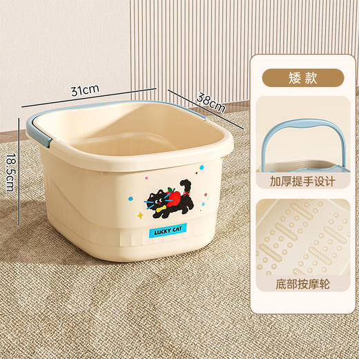 【秋冬可移动泡脚桶】家用高深桶过膝养生足浴盆 宿舍带盖过小腿熏蒸洗脚桶  商品图5