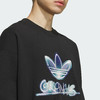 Adidas阿迪达斯SWEAT CREW 男子毛圈布格纹印花运动宽松卫衣套头衫KC0116 商品缩略图4