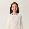 马克珍妮男女童撞色边绵羊毛针织毛衣2025年秋冬新款551876 商品缩略图3