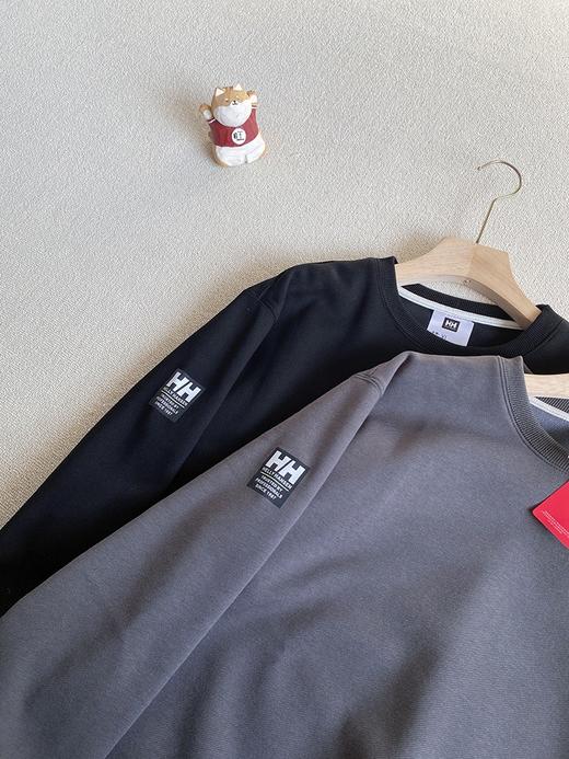 HH/海丽汉森 男子冬季加绒加厚圆领卫衣，立体硅胶印花 商品图8