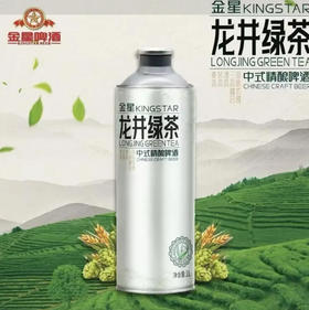 【金星】12°P 龙井绿茶中式精酿啤酒网红款口感清爽浓郁茶香 1L/瓶
