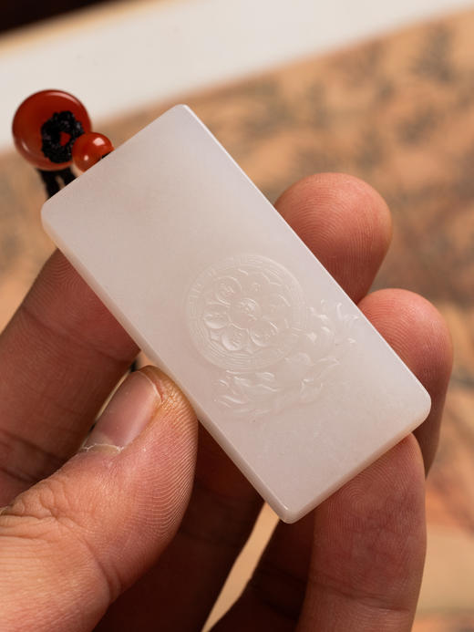 和田玉雕观音牌挂饰 商品图3