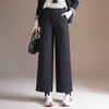 窄版修身阔腿裤小个子通勤九分裤，垂坠感高腰直筒裤MYX-XBMY-9557-L 商品缩略图0