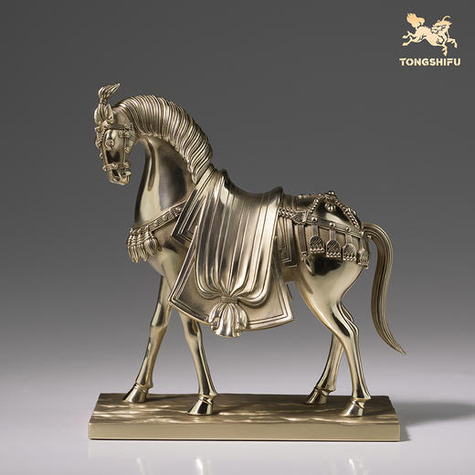 铜师傅《吉祥骏马》客厅桌面铜马摆件 家居装饰开业马到成功摆件 商品图3