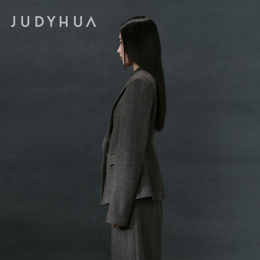 JUDYHUA 凝望系列格纹收腰西装外套 商品图2
