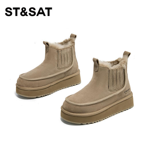 星期六厚绒防寒保暖耐穿雪地靴SSC4118Y37 商品图7