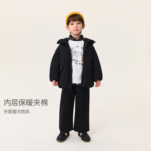 马克珍妮男童防风保暖工装加厚棉服2025年冬装新款551782 商品图3