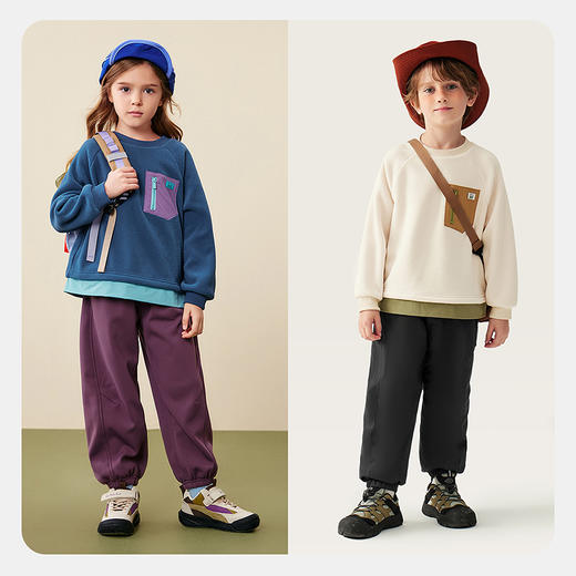 【净电绒】迷你巴拉男女童卫衣2025冬新品户外儿童抗静电长袖 商品图2