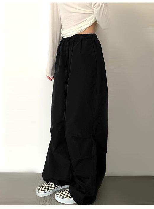 现货【YW】无忧购美式加绒工装阔腿裤女秋冬高腰显瘦宽松慵懒风刺绣运动裤2538（截单后3-5天发货） 商品图7