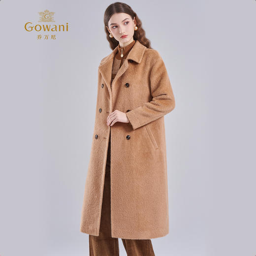 【羊驼毛】乔万尼秋冬新款大衣重磅羊驼毛高级保暖显瘦长款EI4A559 商品图2