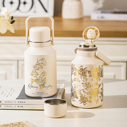 摩登主妇大容量保温杯泡茶杯高颜值水杯女生2025新款杯子便携水壶 商品图0