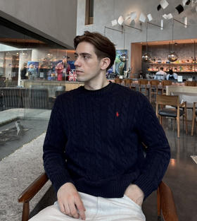 正品一批拉夫伦男士羊绒绞花针织毛衣103102