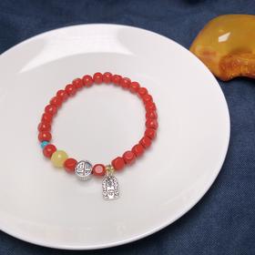 上新！红砂方糖小蜜蜡、银小手串-多宝款 饰品美物