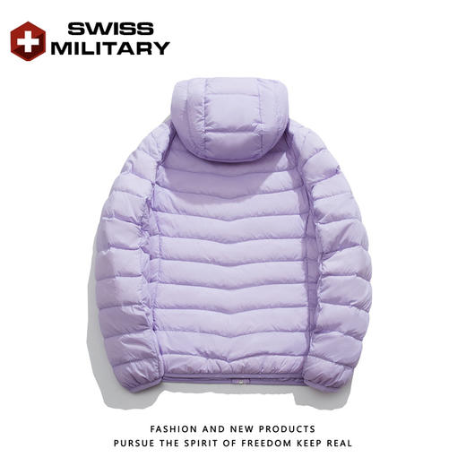 优选丨瑞士军工SWISS MILITARY轻薄羽绒服女 白鸭绒秋冬季连帽＆立领短款外套上衣 商品图5
