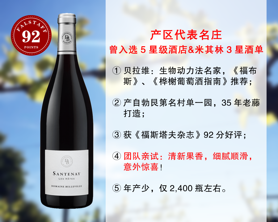 【现货特促，售完无补】勃艮第代表名庄：贝拉维酒庄桑德内阿特单一园干红（2018年）