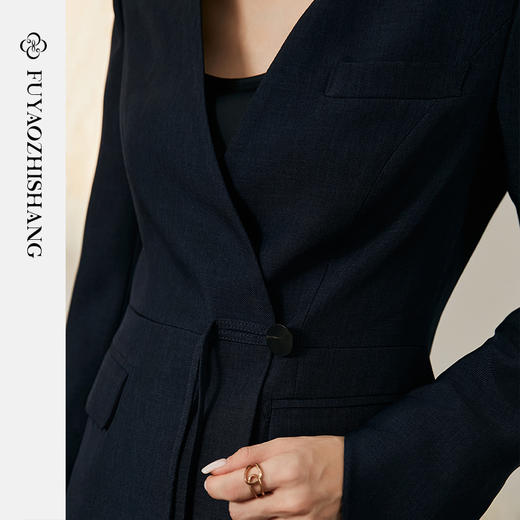 【定制款】松弛静奢新中式盘扣西装微喇裤两件套定制款不支持退换 商品图2