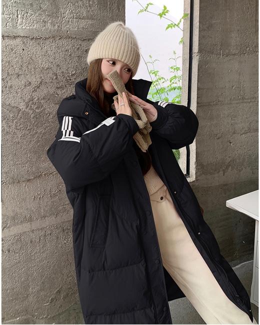 冬装爆款长款过膝宽松连帽白鸭绒外套羽绒服 HY-28 商品图4