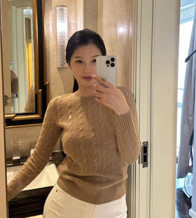 原单拉夫*伦女士羊绒绞花针织毛衣103103