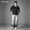 PINLI品立2025秋季新款男士宽松美式高街破洞直筒休闲牛仔长裤潮GD253116139 商品缩略图1