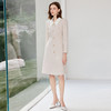 IWY/气质小香风连衣裙女秋冬长袖正式场合米色套裙工作服J25Q227 商品缩略图1