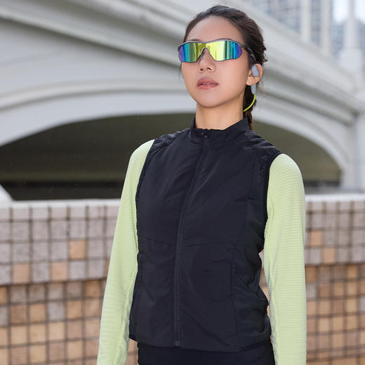 多威棉马夹男无袖运动上衣女休闲百搭跑步训练运动服2552107 商品图5