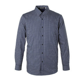 Marco Azzali 蓝色格子羽绒长袖衬衫 CC55699A1