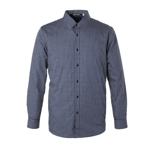 Marco Azzali 蓝色格子羽绒长袖衬衫 CC55699A1 商品图0