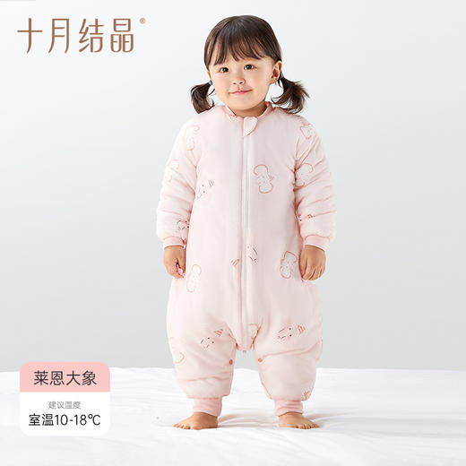 宝宝分腿式防踢纯棉薄夹棉睡袋GH 商品图3