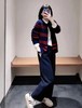 【高品质私服】【复古撞色条纹针织开衫】甄选100%羊毛，触感细腻且带有一定的厚度，具有良好的弹性和透气性【无标出货 介意慎拍】WD 商品缩略图4
