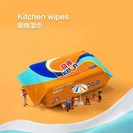 【分仓直发包邮】奇强厨房湿巾48片/包*4包 商品图6