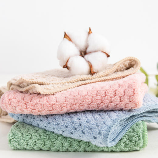 8条35包邮~出口日单毛巾儿童口水巾吸水珊瑚绒擦手巾婴儿面巾吸水速干多功能方巾 商品图1