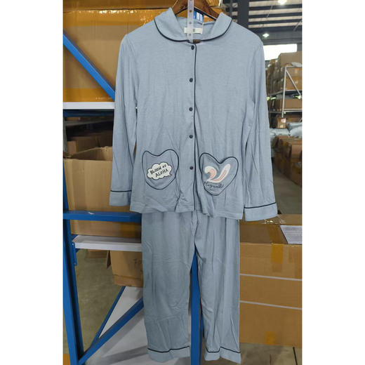女士传统长袖家居套装居家服长袖长裤【BA41623】 商品图0