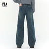 P&X设计师女装2025冬季阔腿裤高腰休闲牛仔长裤825410177 蓝色 商品缩略图4