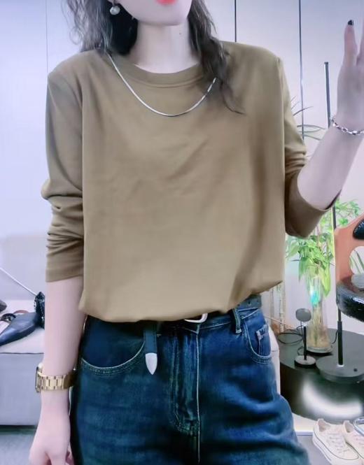 12.12错过没有！清货不退退货勿拍！！1805花苞短款长袖内里网纱不扎T恤-喜出 商品图5