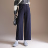 窄版修身阔腿裤小个子通勤九分裤，垂坠感高腰直筒裤MYX-XBMY-9557-L 商品缩略图2