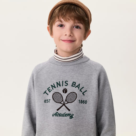 【莱赛尔】马克珍妮男童运动风绵羊毛针织衫2025年秋冬新款551903 商品图4