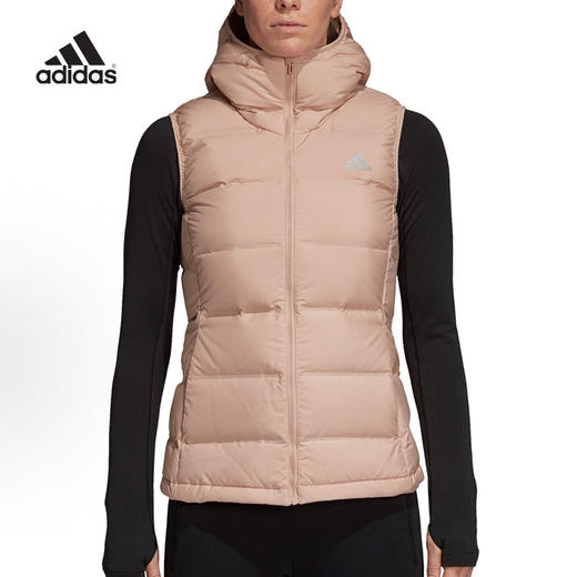 【库存有限 无货将做退款】【微瑕】阿迪达斯女子舒适保暖防寒高领连帽羽绒马甲 CZ2313 商品图0