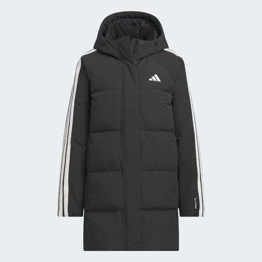 Adidas阿迪达斯MID LENGTH DOWN JACKET 女子中长款三条纹羽绒服600蓬鸭绒KC2486 商品图7