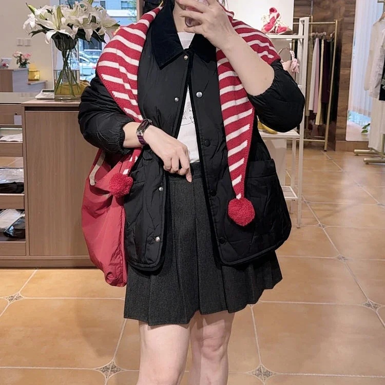 2025 新款！可拆翻领轻薄短款羽绒服 一衣两穿：圆领俏皮 / 翻领干练 菱格显纸片人 内里收腰显柔美 新国标 90 白鸭绒 + 600 + 蓬松度