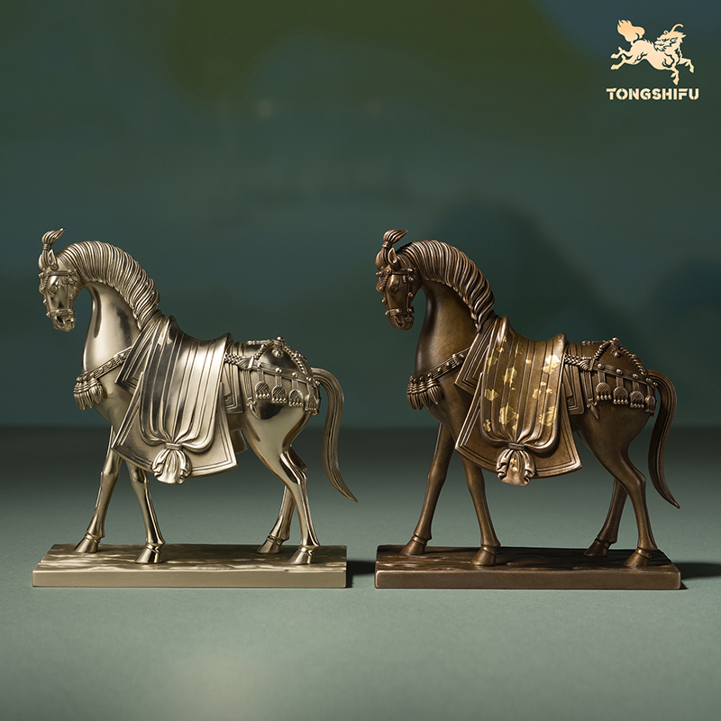铜师傅《吉祥骏马》客厅桌面铜马摆件 家居装饰开业马到成功摆件