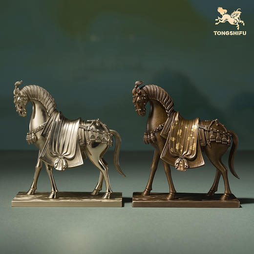 铜师傅《吉祥骏马》客厅桌面铜马摆件 家居装饰开业马到成功摆件 商品图0