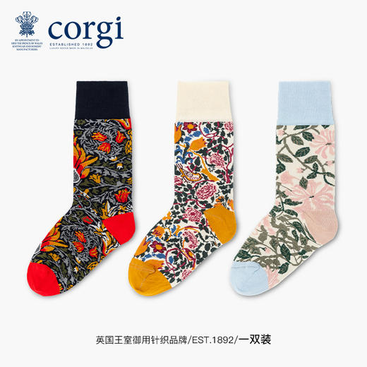 CORGI 英国进口 Morris联名袜子情侣款时尚百搭中筒袜子 商品图0
