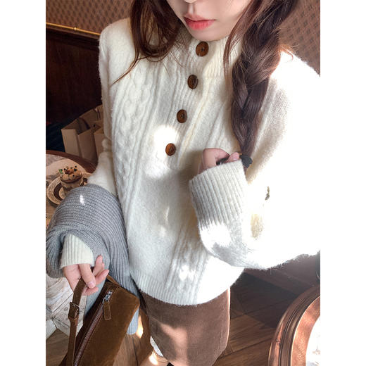 <曾小咸推荐>3.5现货秒杀 ！微信超特价！韩系麻花毛衣 日常169.99 立减80 秒杀89.99！！ 商品图2